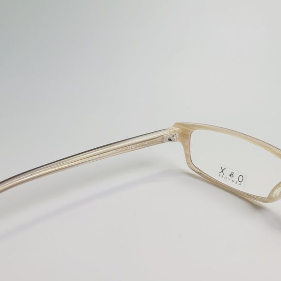 O&X New York OP-41 eyeglasses beige brown rectangular full frame 53-17 140 C7 - Picture 11 of 11